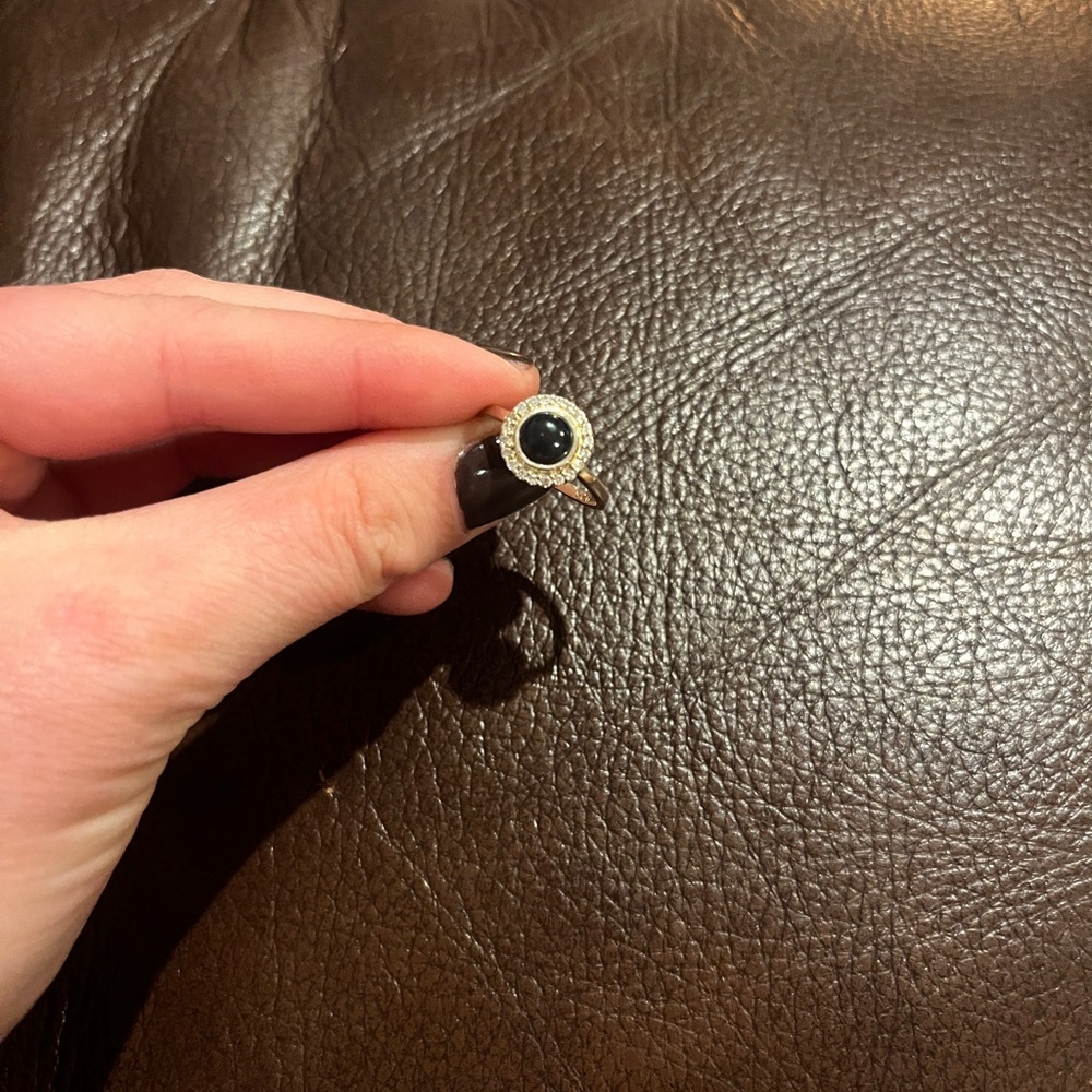 Elegant Black and Silver Ring